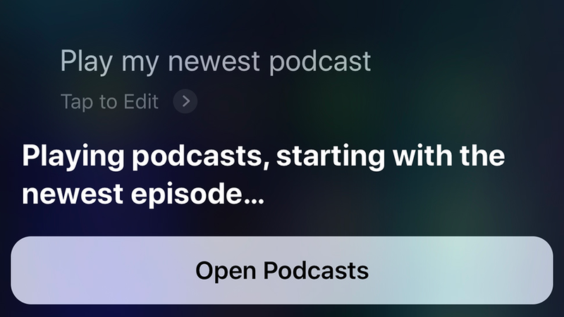 Siri is adept at managing podcasts.